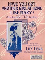 Have You Got Another Girl At Home Like Mary? (US sheet)